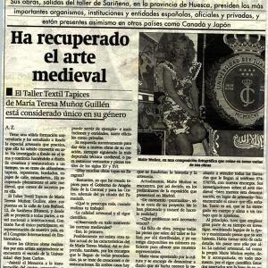 HA RECUPERADO EL ARTE MEDIEVAL - HERALDO DE ARAGÓN (01/07/2001)